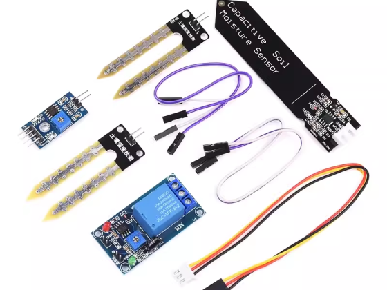 Soil moisture sensor module 5V capacitive detection 12V sensor relay automatic watering DIY kit