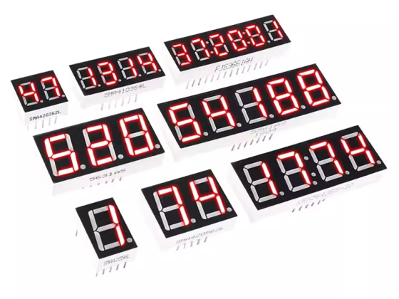 Tubo digital 0,28/0,36/0,4/0,56/0,8 polegadas display 2/3/4/6 de um vermelho Yin/Yang comum