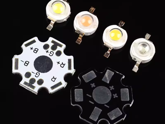 High power 1W3W5W small LED lamp beads aluminum substrate 20MM bright warm white red blue green light color