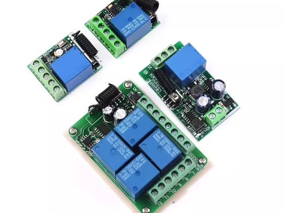 12V 315M/433MHz 1/2/4/ way 220V learning type wireless intelligent remote control switch relay module