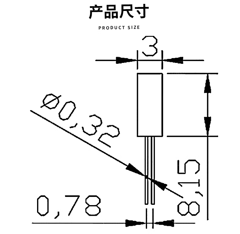 3x8mm cylindrical passive crystal oscillator