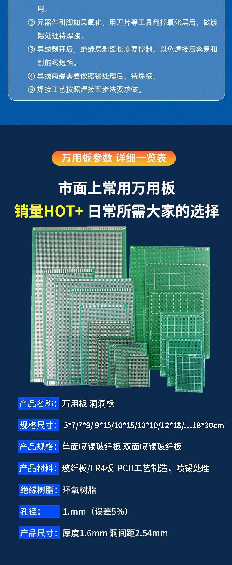 Universal board universal double-sided circuit PCB board