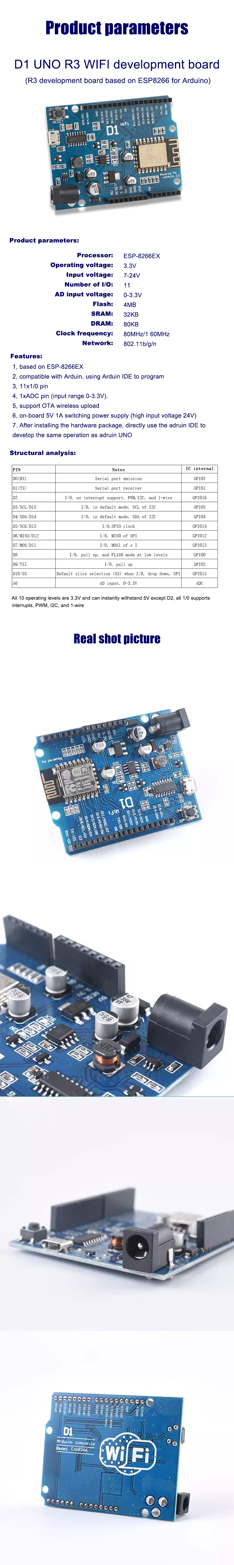 UNO D1 WiFi R3 development board