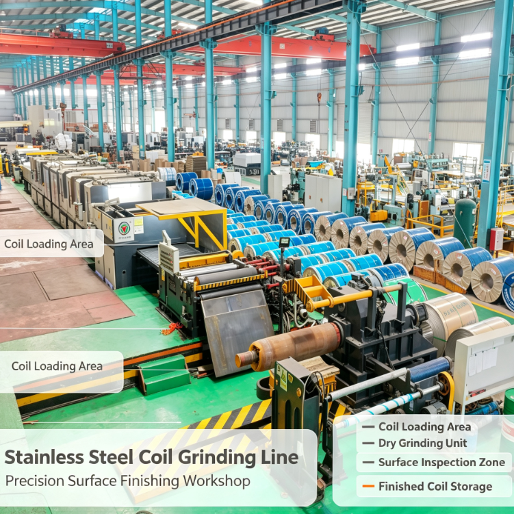 Dry Grinding Equipment for Stainless Steel Coil No.4 Surface