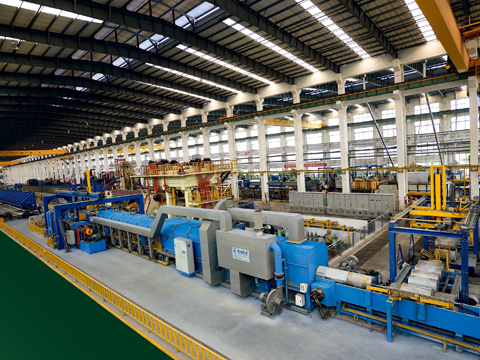 Linea di produzione di profili in alluminio