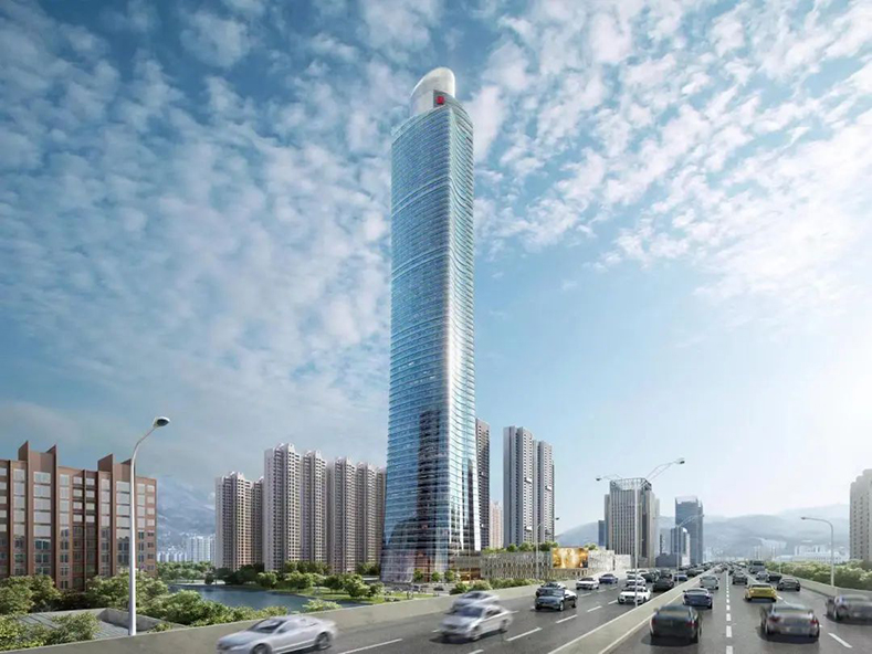 Fengaluminum curtain wall helps the construction of the tallest building in Wenzhou