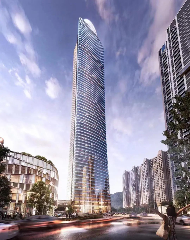 Fengaluminum curtain wall helps the construction of the tallest building in Wenzhou