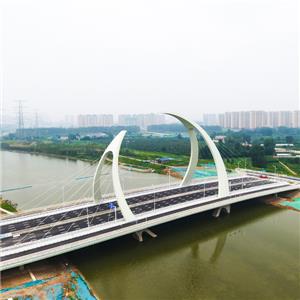 Modular steel girder bridge or arch bridge