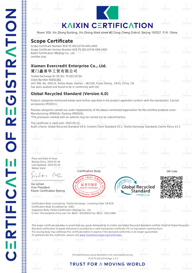 GRS Certificate