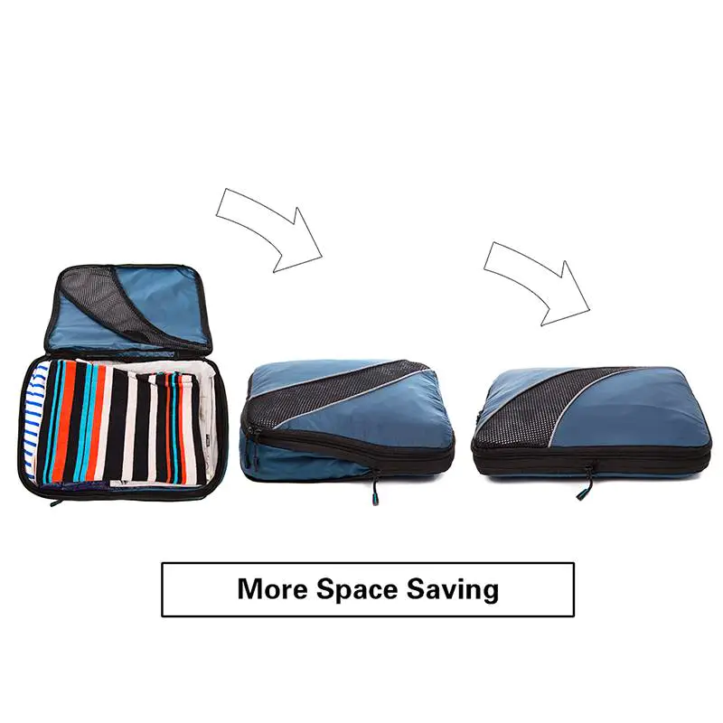Set of 4 Compressible Travel Storage Cubes