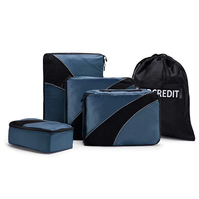 5 Piece Packing Cube Set With Laundry Bag