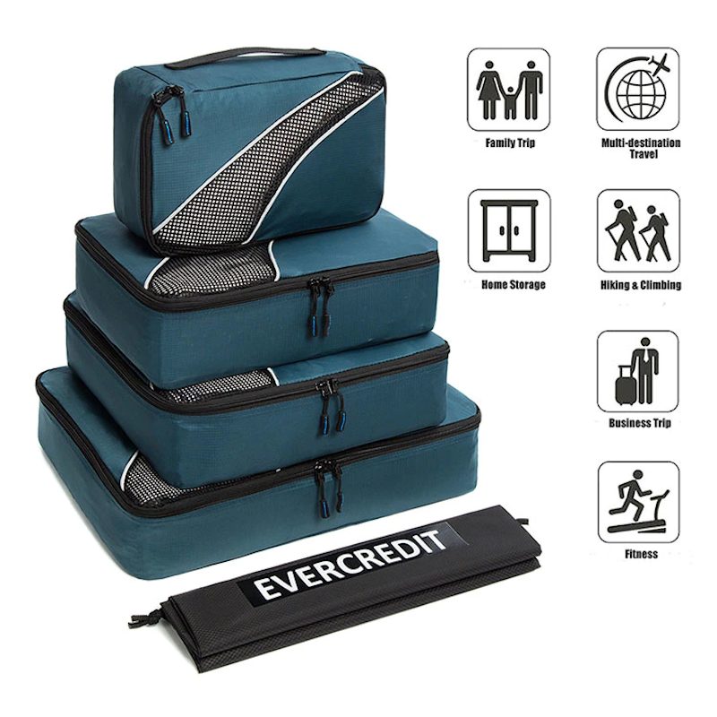 5 Piece Packing Cube Set With Laundry Bag