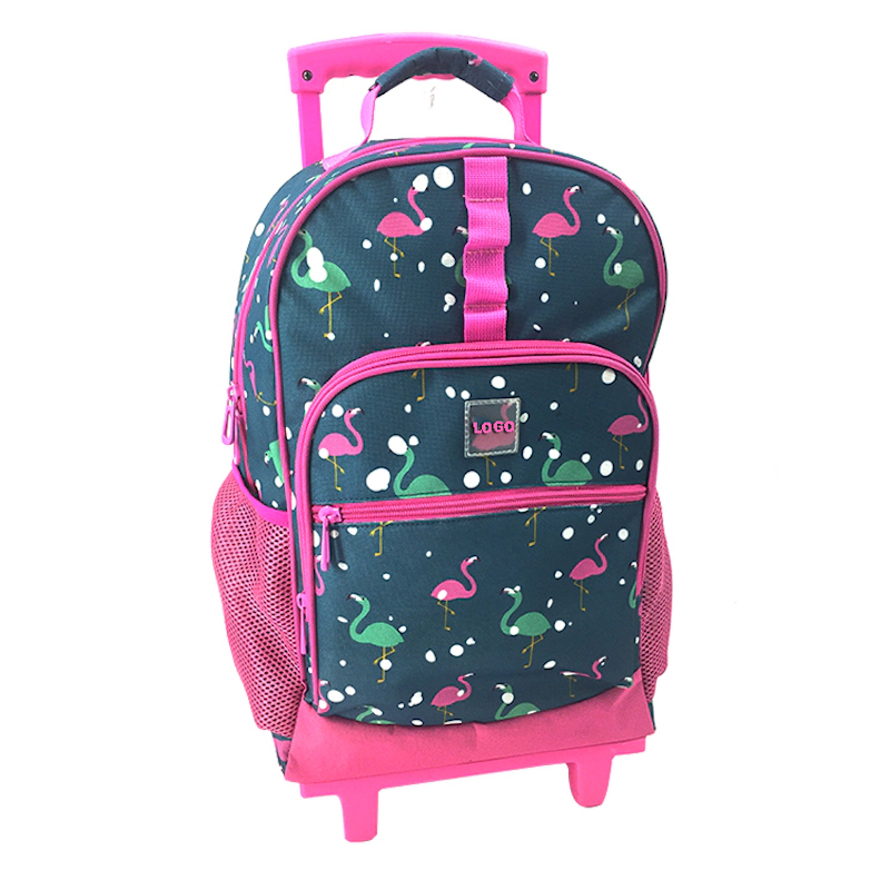 Kids Print Trolley Backpack With Wheels