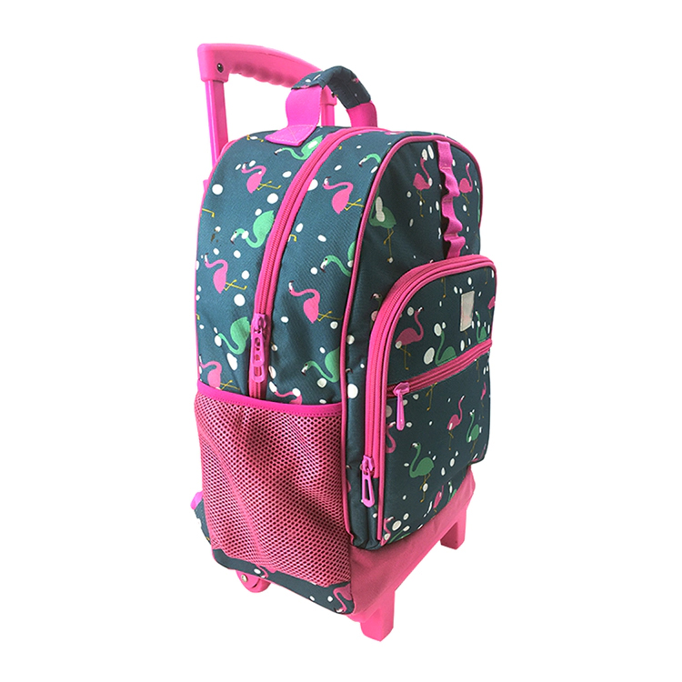 Kids Print Trolley Backpack With Wheels