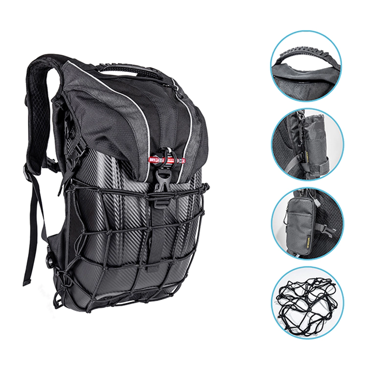 Motorcycle Backpack With Helmet Holder