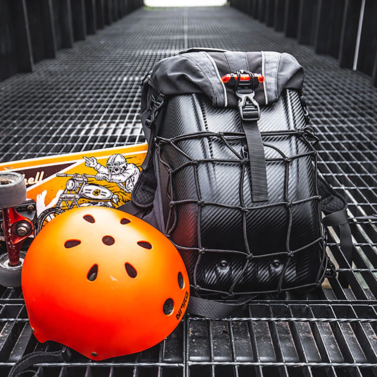 Motorcycle Backpack With Helmet Holder