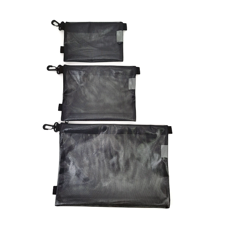 3 Piece Nylon Mesh Zipper Bag Organizer