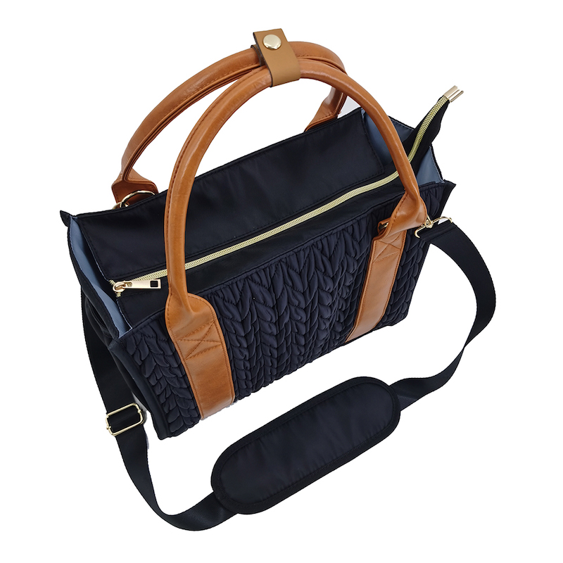 Black Waterproof Mommy Tote Bag