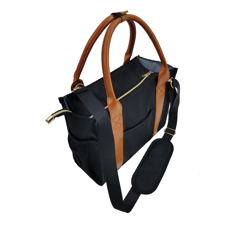 Black Waterproof Mommy Tote Bag