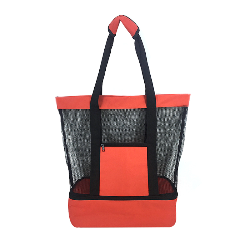 Mesh Beach Bag With Insulated Cooler Bag
