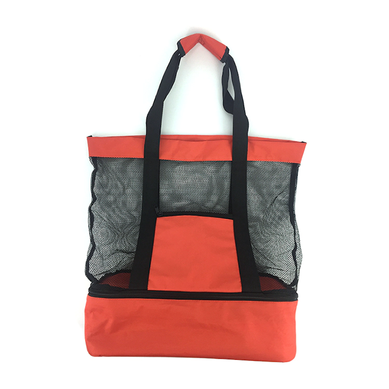 Mesh Beach Bag With Insulated Cooler Bag