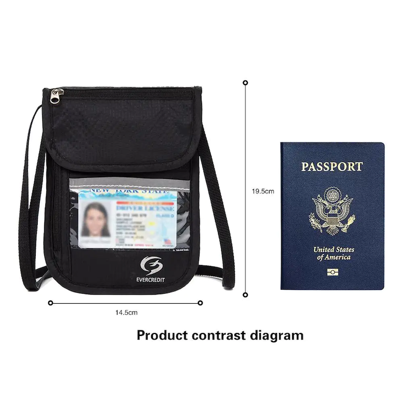 Travel Neck Pouch For Passport