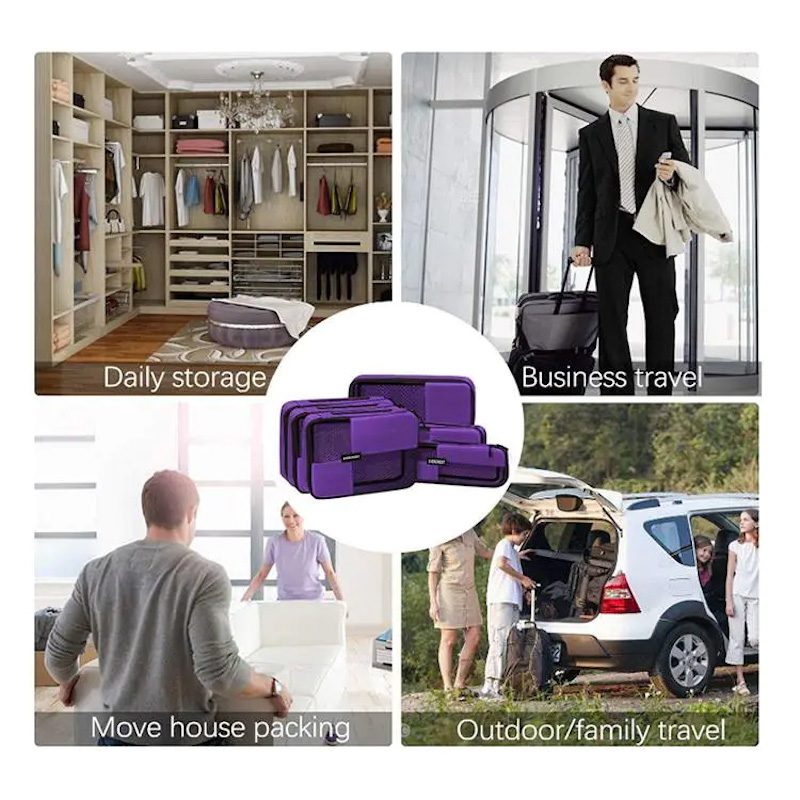 6 Piece Lightweight Suitcase Organizers Bags