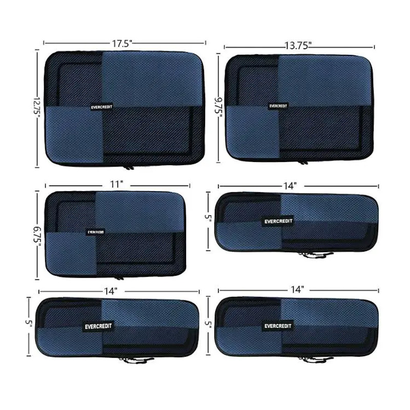 6 Piece Travel Organizer Bags