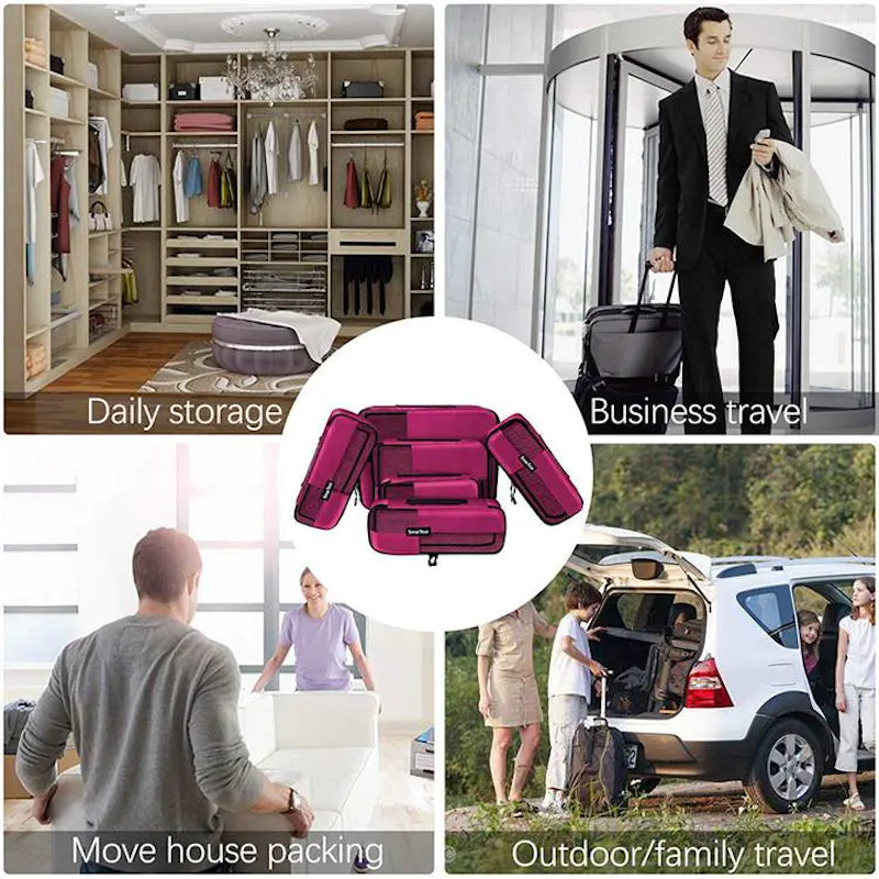 What are the specific benefits of environmentally friendly materials for travel storage bags?