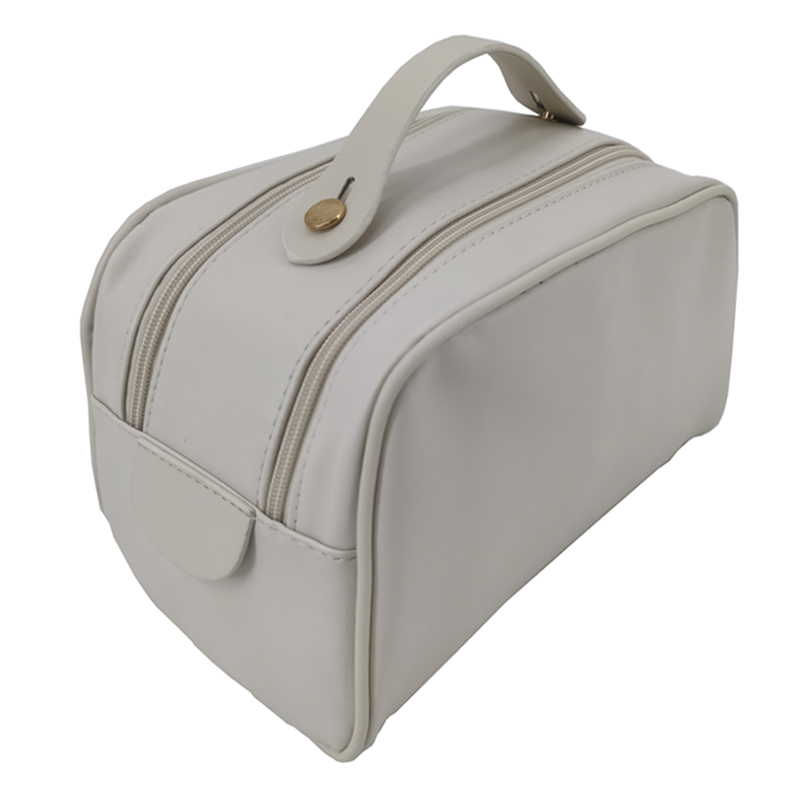 Portable Travel Leather Makeup Toiletry Bag