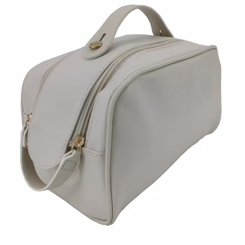 Portable Travel Leather Makeup Toiletry Bag