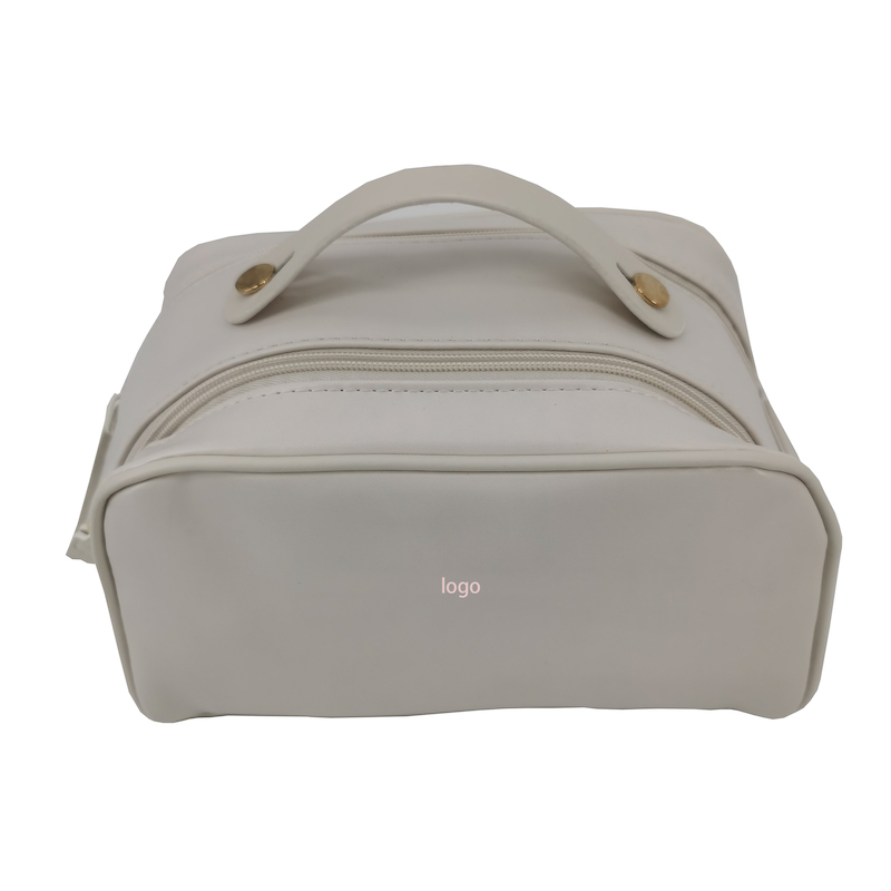 Portable Travel Leather Makeup Toiletry Bag