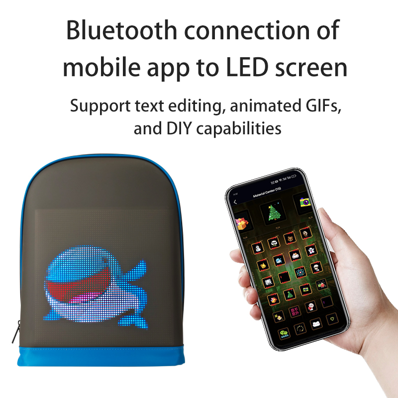 Programmable LED Screen Backpack