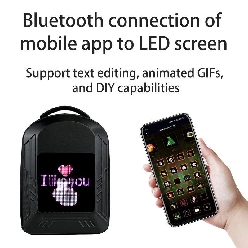 LED Backpack With Programmable Screen