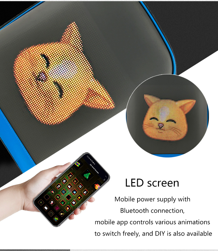 led pixel backpack