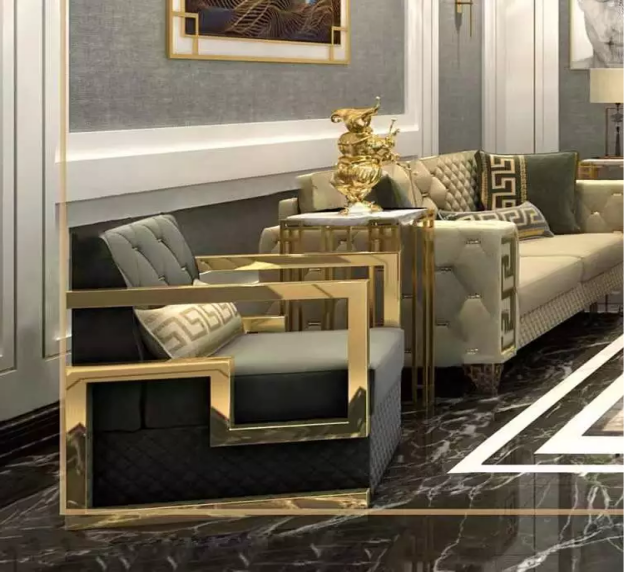 Китай роскошная мебель стул металлический каркас дивана золото стальная основа, производитель