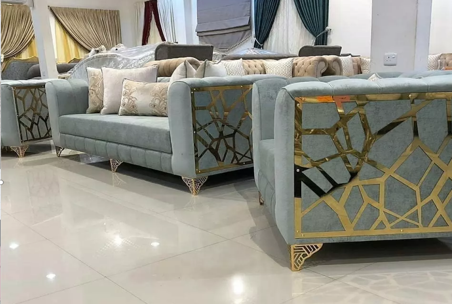 luxury furniture chair metal sofa frame gold steel base