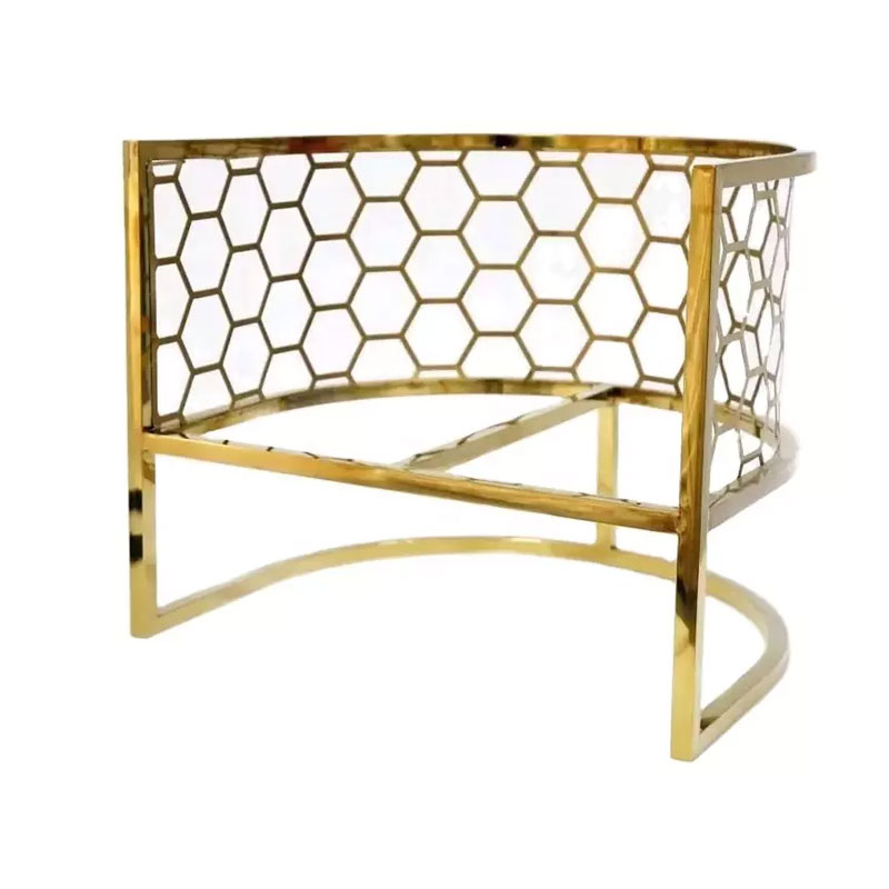 Meubles de luxe chaise cadre de canapé en métal base en acier doré