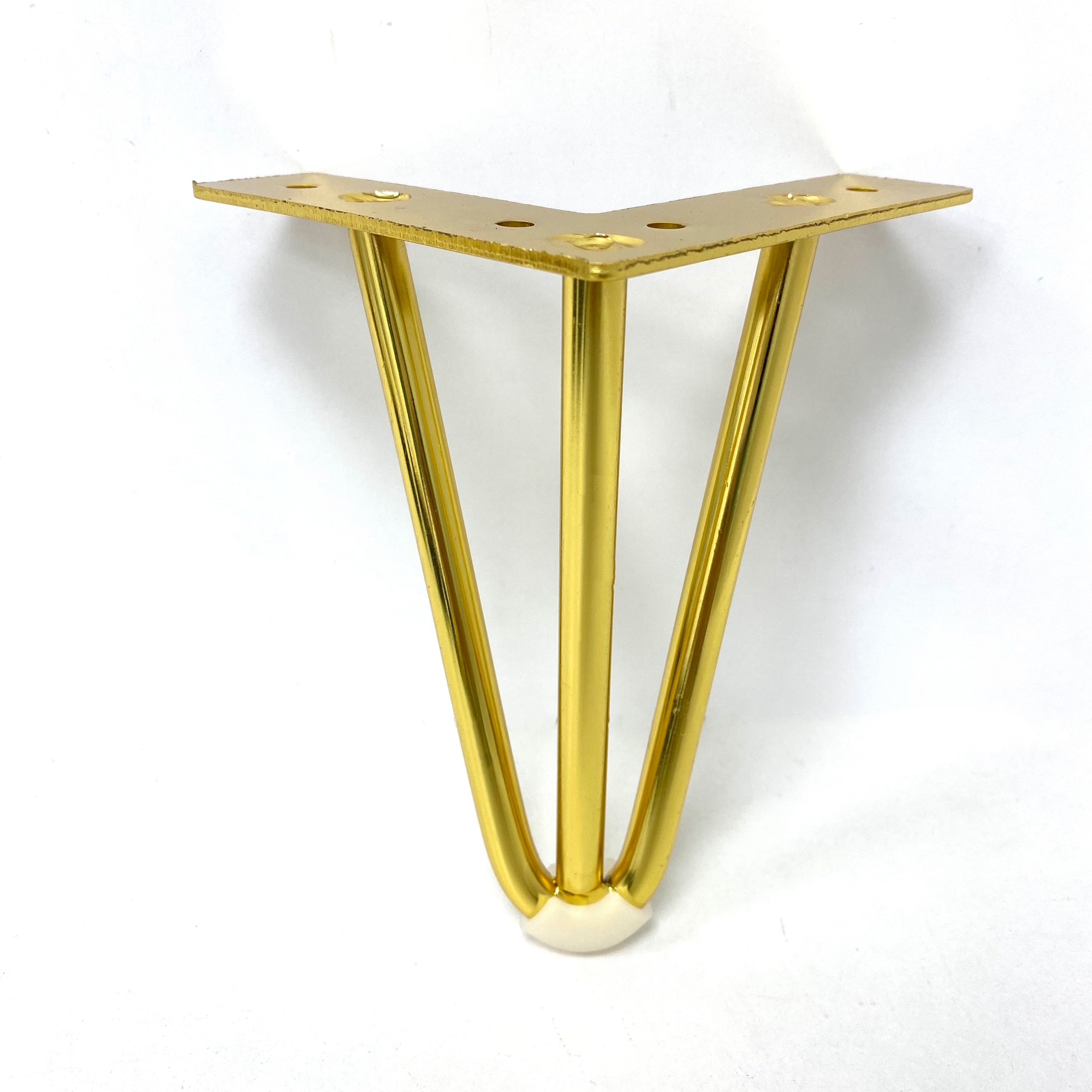 Patas doradas para muebles de 12 pulgadas, juego de 4 patas de mesa  modernas de mediados de siglo, patas de latón oblicuas, patas de metal  cónicas
