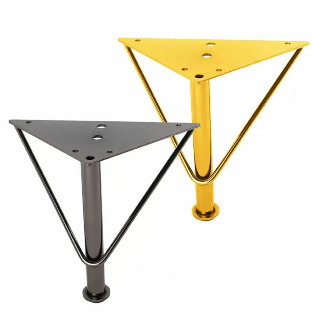 Pernas de mesa de centro de metal triangular