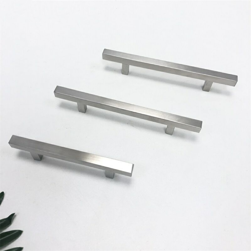 Stainless Steel Hollow T Shape Knob Door Kitchen Cabinet Handle