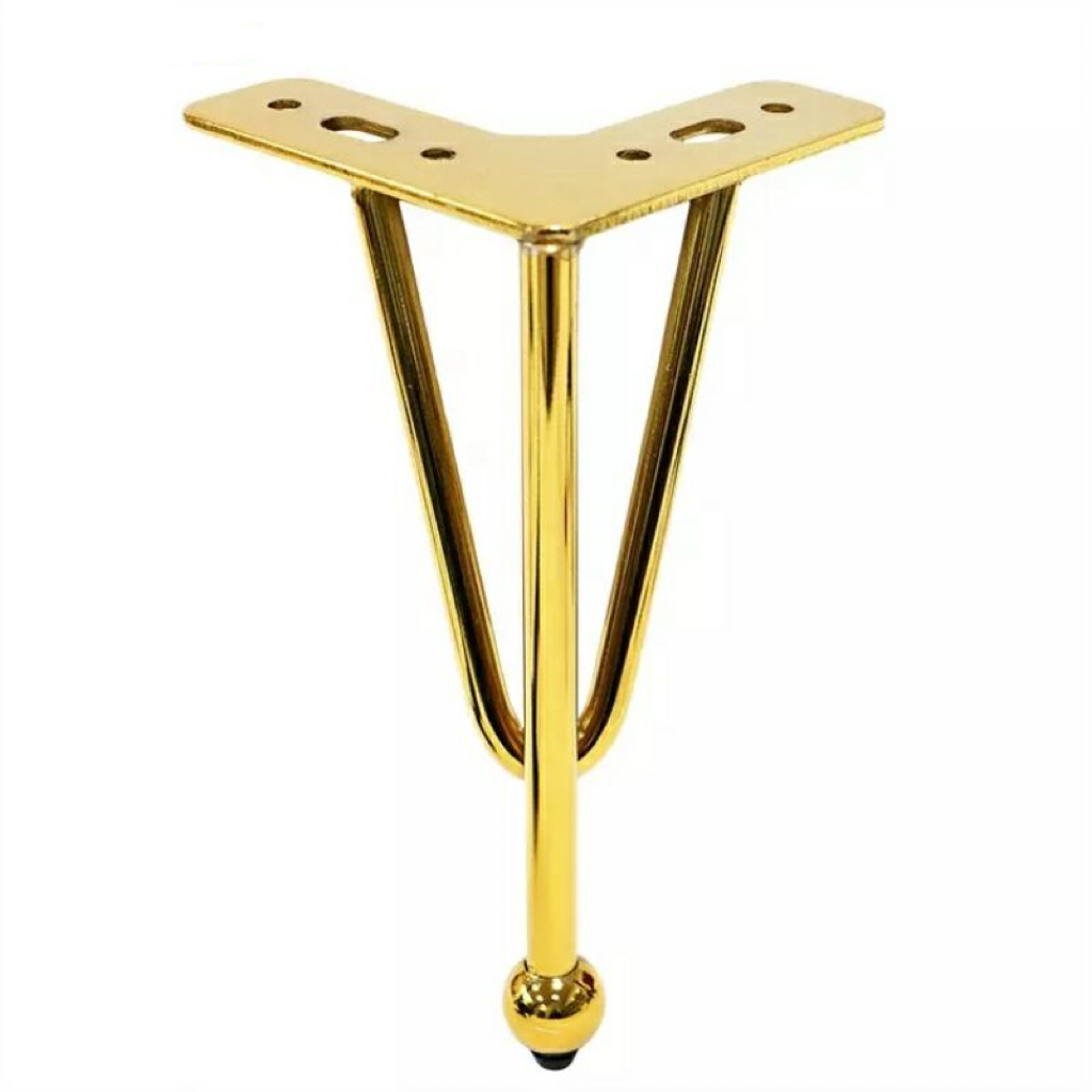 Patas de mesa de centro de tubo de metal patas de hierro dorado