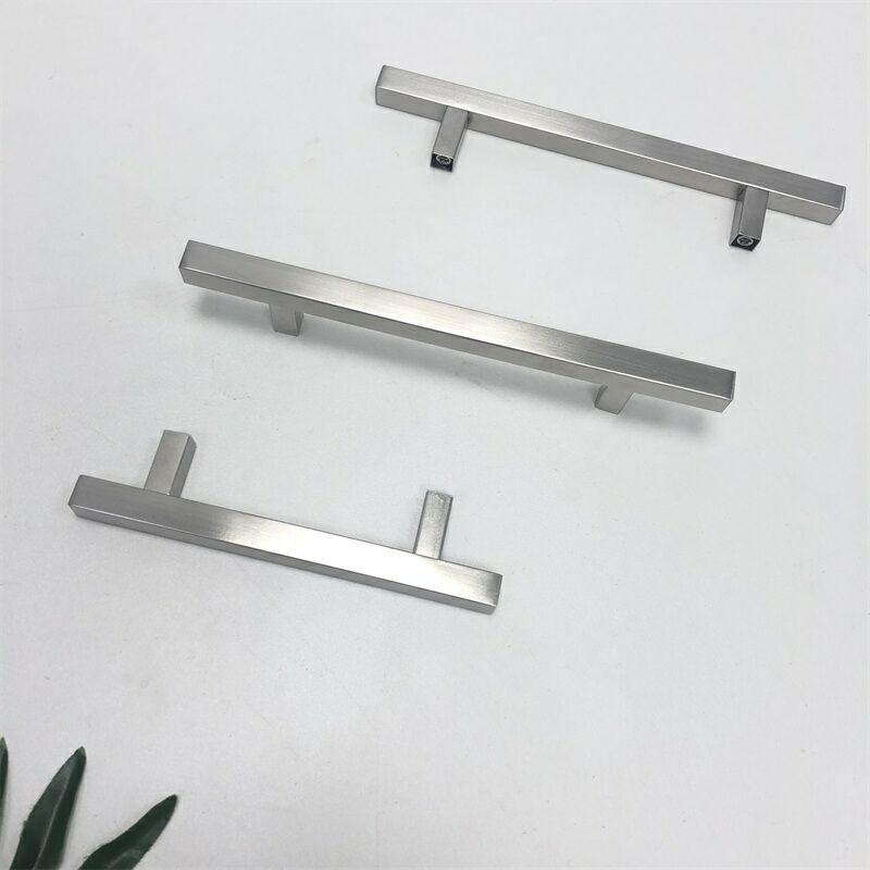 Stainless Steel Hollow T Shape Knob Door Kitchen Cabinet Handle