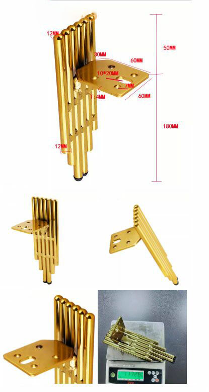 Китай Золотые ножки для дивана высотой 7 дюймов, производитель