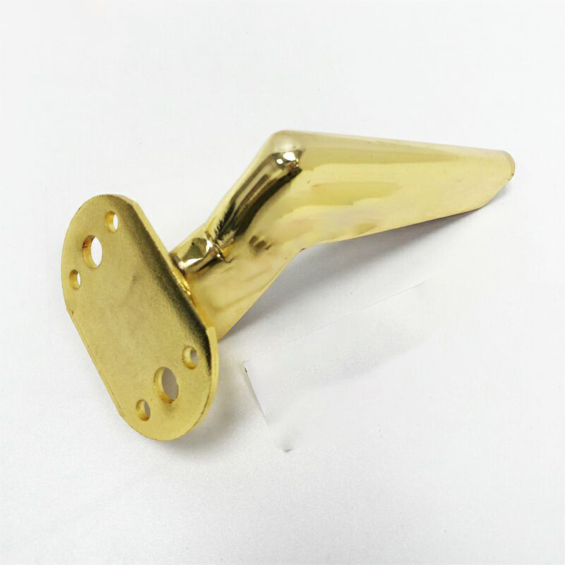 6 Inch Gold Metal 90 Degree L Shaped Furniture Feet For Sofa