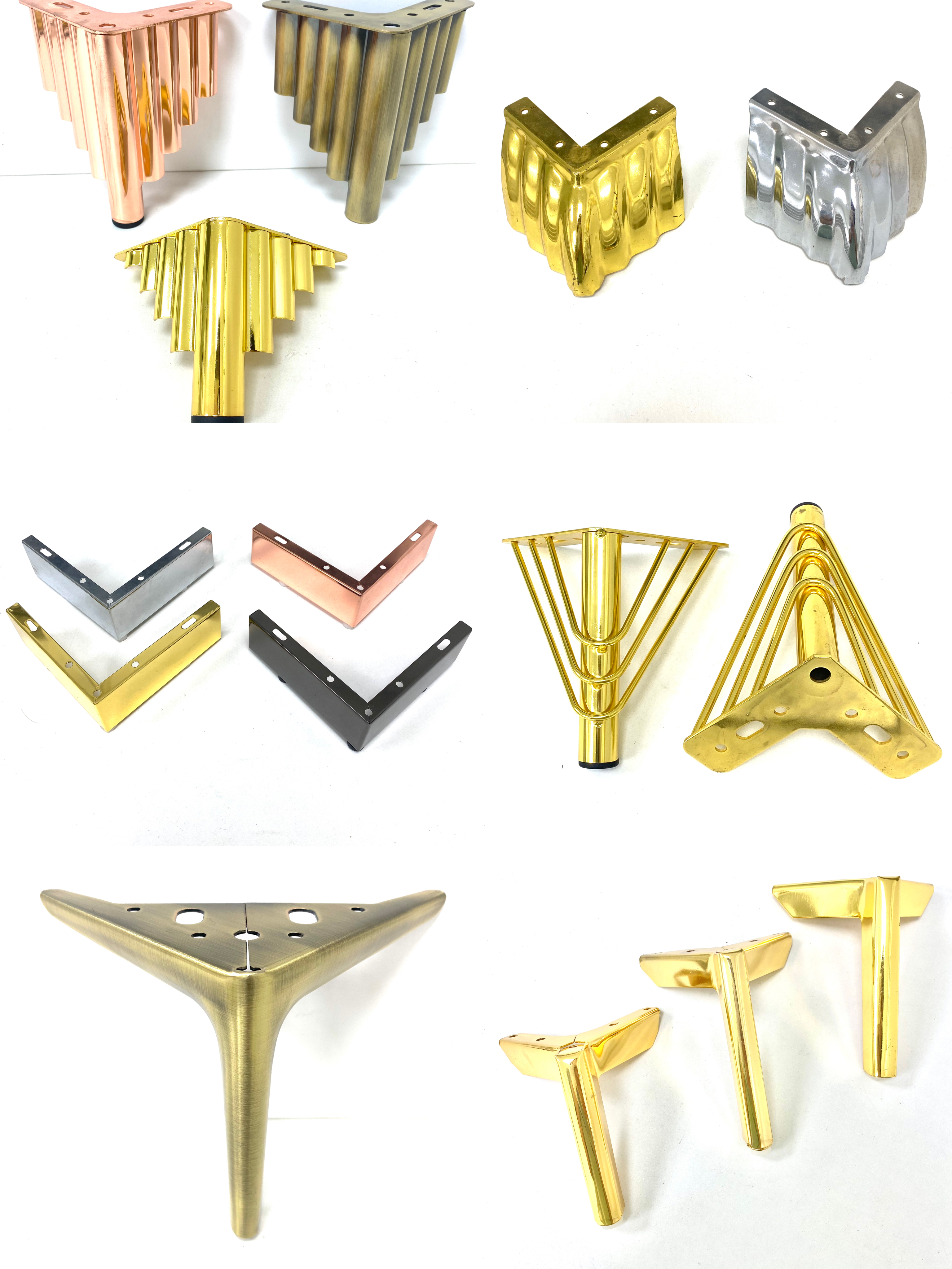 Китай Ножки дивана Золото Треугольник Конор для мебельного дивана, производитель