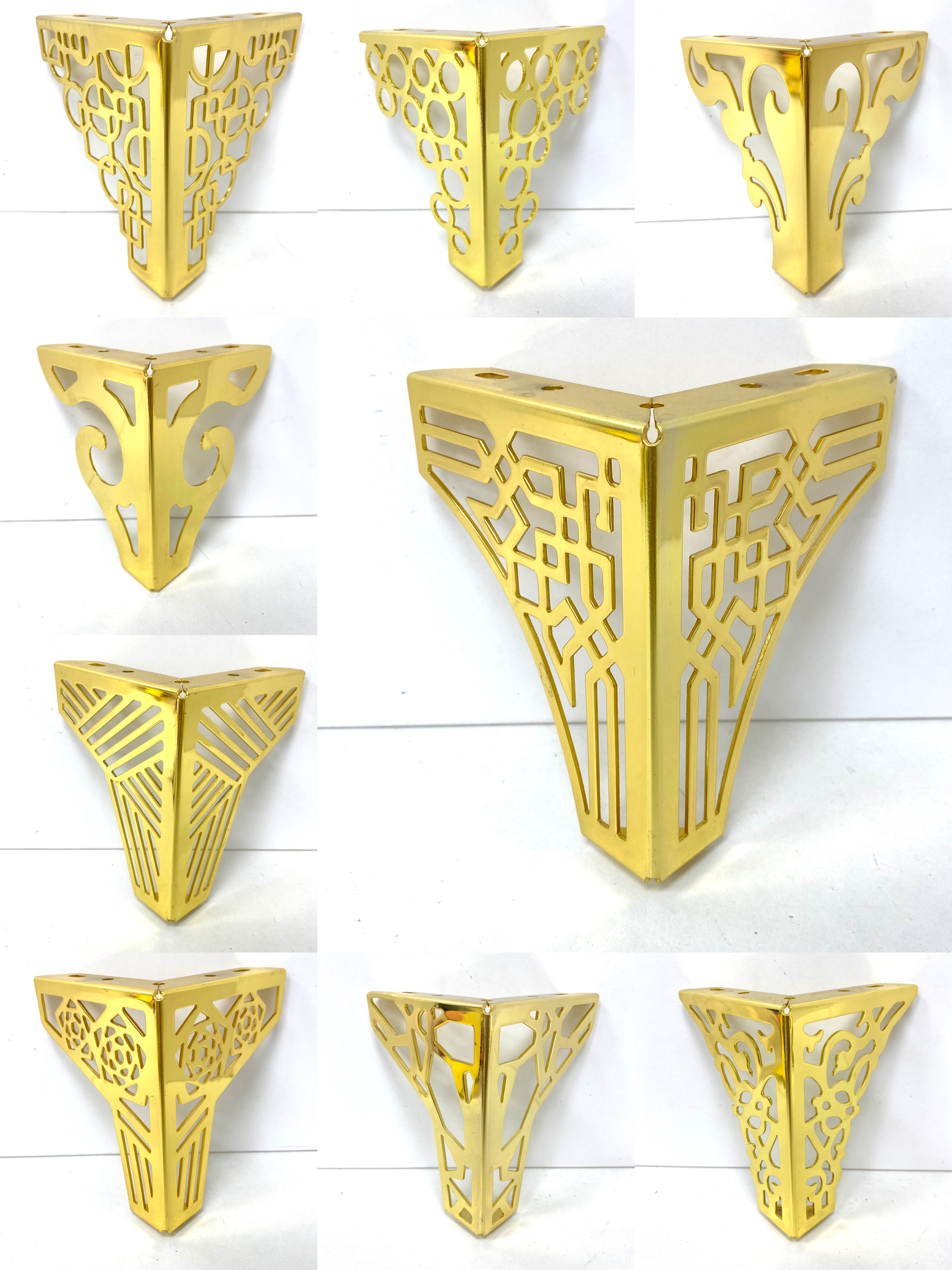Китай Ноги угловой софы треугольника металла золота для мебели кресла, производитель