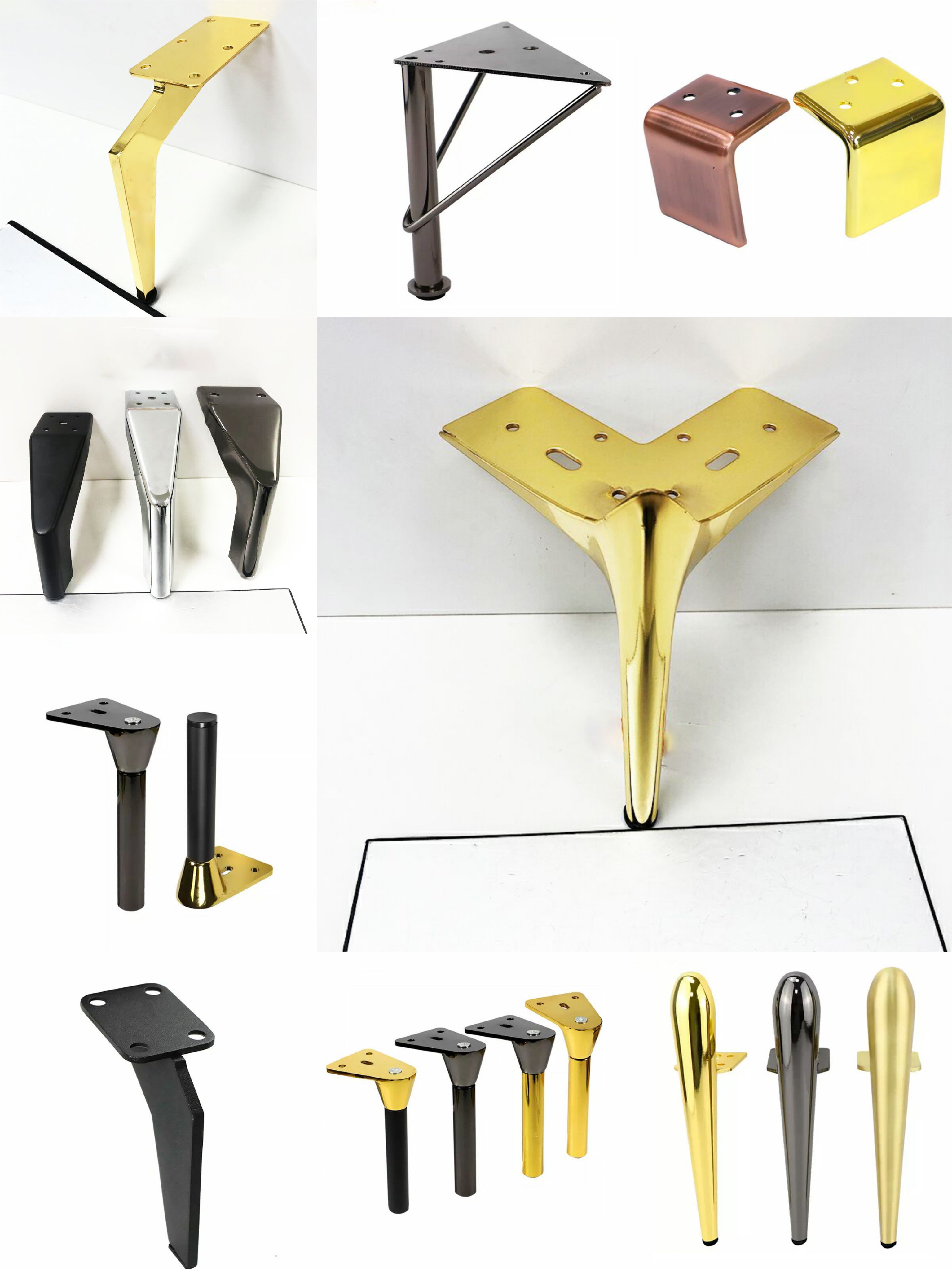 Китай Современные золотые железные ножки для мебели, производитель