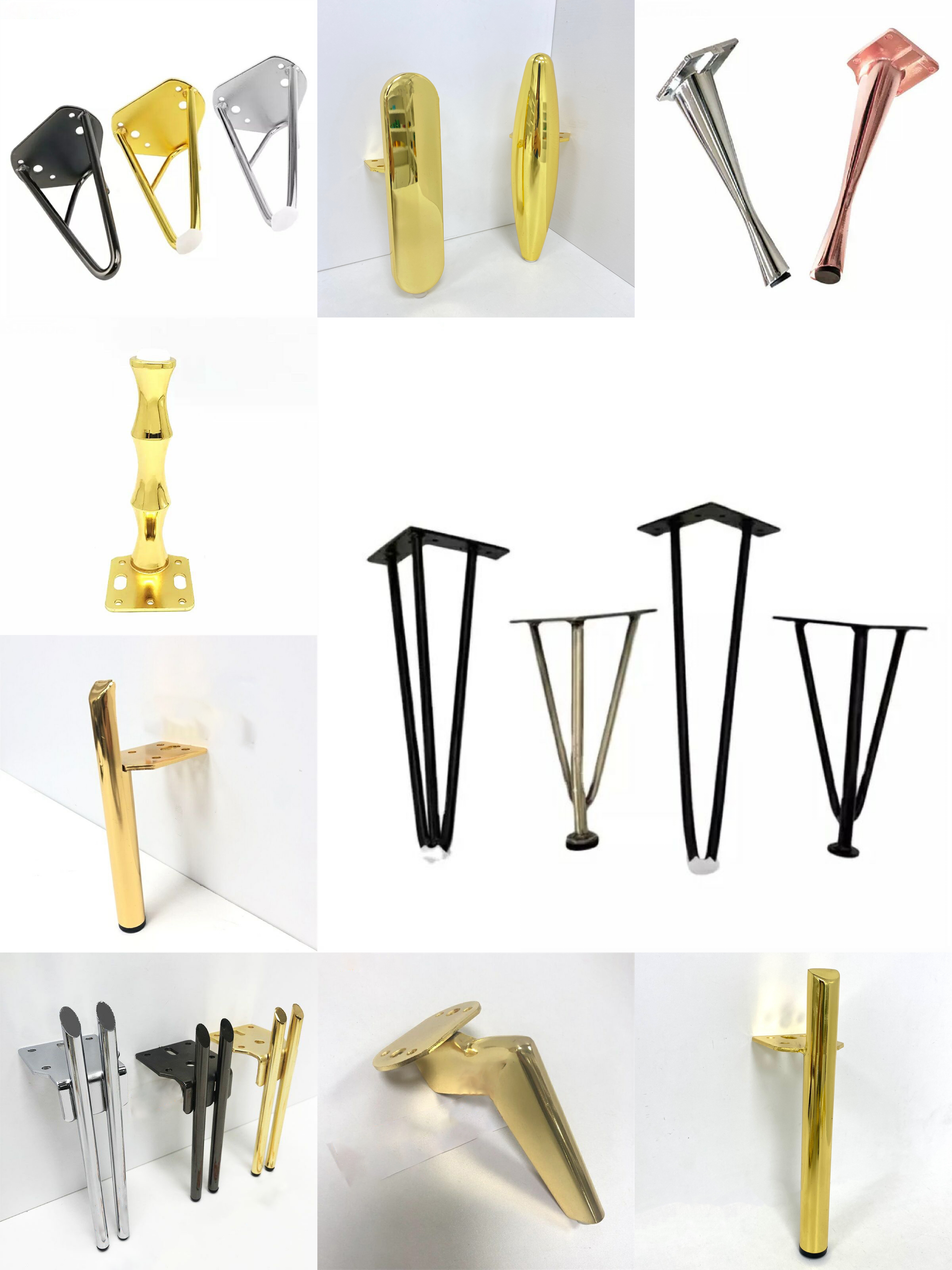 6 Inch Metal Gold Cabinet Legs
