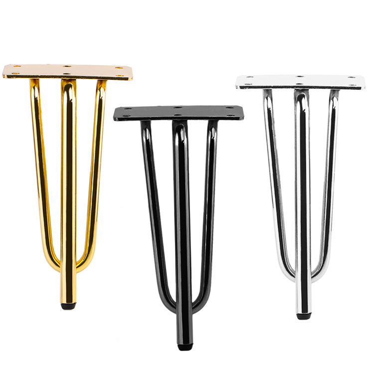SMARTSTANDARD Furniture Legs, Rods Metal Home DIY Projects for Nightstand, Coffee Table, Dresser with Rubber Floor Protectors